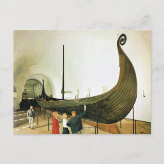 Vintage Norway, Gokstad Ship Postcard