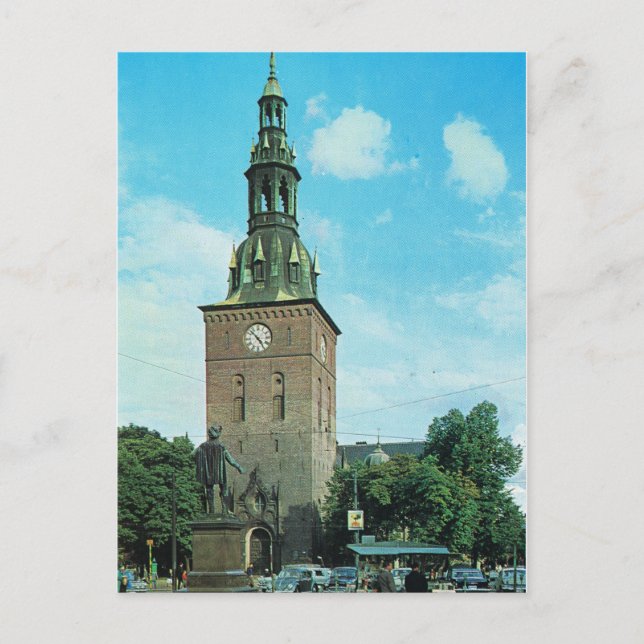 Vintage Norway,  Oslo Cathedral Postcard (Front)