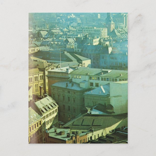 Vintage Norway,  Oslo, City Centre Postcard (Front)