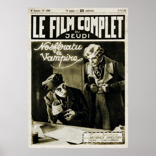 Vintage Nosferatu French Magazine Cover Poster (Front)
