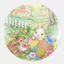 Vintage, nostalgic Easter bunnies