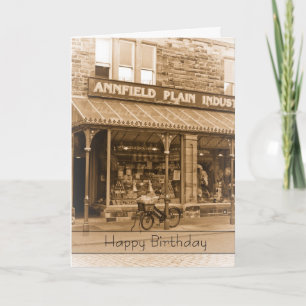 Vintage, Nostalgie, Carte d'Anniversaire Rétro - O