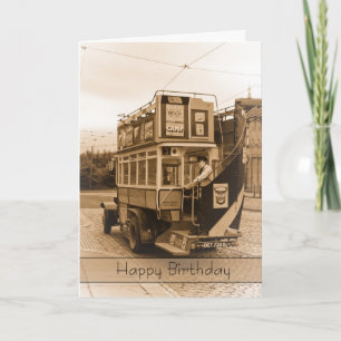 Vintage, Nostalgie, Carte d'anniversaire rétro - V