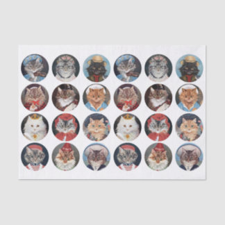 Vintage (Not AI) Cat Illustrations by GL Barnes Tissue Paper