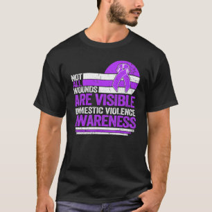 Vintage Not All Wounds Are Visible CRPS Purple Rib T-Shirt