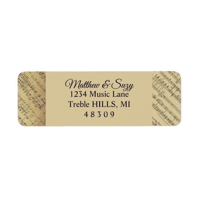 vintage note de musique antique musicienne Motif (Devant)