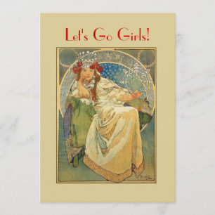 Vintage Nouveau Bachelorette Party Invitation