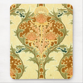 Vintage Nouveau Floral Mouse Pad