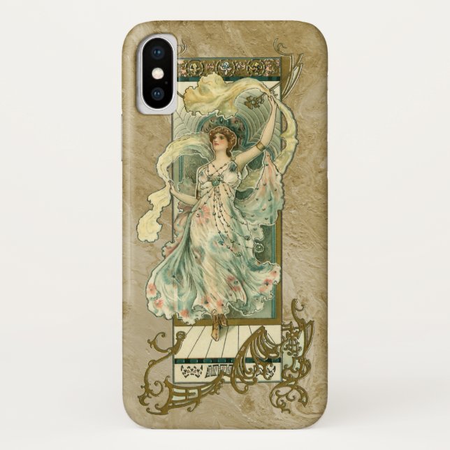 Vintage Nouveau Maiden Case-Mate iPhone Case (Back)