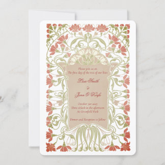 Vintage Nouveau Wedding Invitations