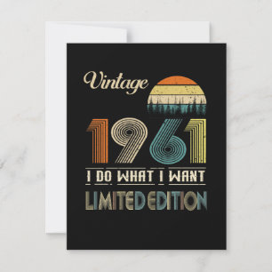 Vintage November 1961 What I Want Limited Edition Invitation