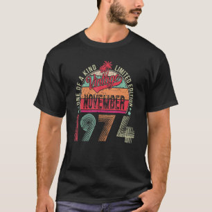 Vintage November 1974 48 Years Old 48th Birthday M T-Shirt