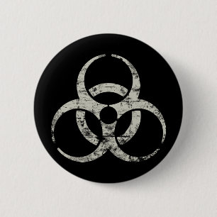 Vintage Nuclear Symbol 2 Inch Round Button