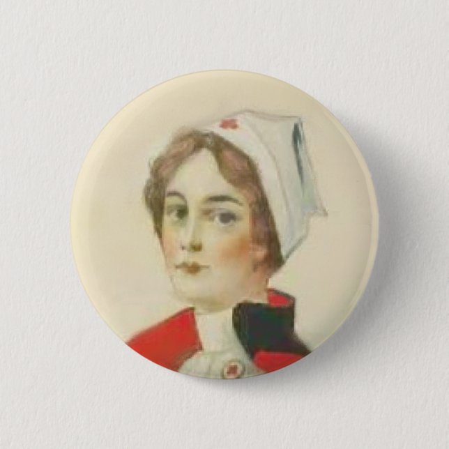 Vintage Nurse 2 Inch Round Button (Front)