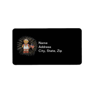 Vintage Nurse Bear with Modern White Fireworks Label