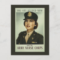 Vintage Nurse Corps Postcard