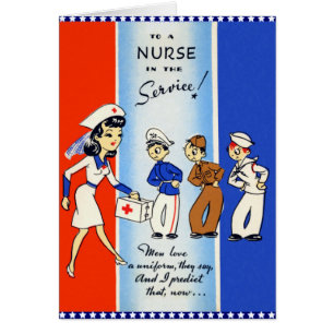 Vintage Nurse in the Service Card