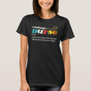 Vintage Nurse Noun Definition Knows More Than She T-Shirt