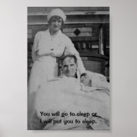 Vintage Nurse & Patient - You Will Go to Sleep,