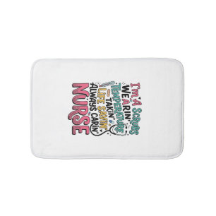 Vintage Nurse Scrubs Temperature Life Saving Shirt Bath Mat