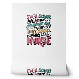 Vintage Nurse Scrubs Temperature Life Saving Shirt Wallpaper