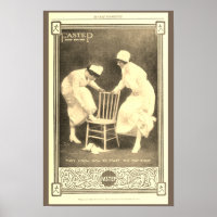Vintage nurse shoe advertisement poster