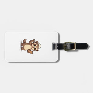 Vintage Nurse Sloth Cute Retro Medical Animal 2 Luggage Tag