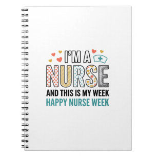 Vintage Nurse Week Appreciation Typography Shirt_1 Notebook