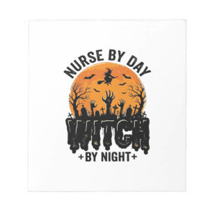 Vintage Nurse Witch Halloween Design_1 Notepad