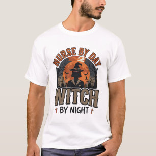 Vintage Nurse Witch Halloween Design_1 T-Shirt