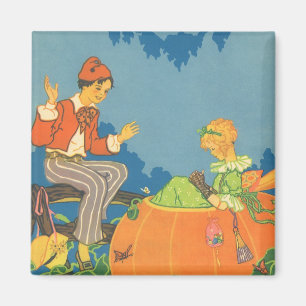 Vintage Nursery Rhyme, Peter Peter Pumpkin Eater Magnet