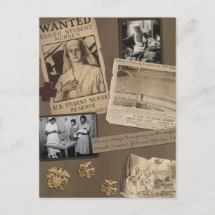 Vintage Nursing - Nurses Scrapbook Postcard