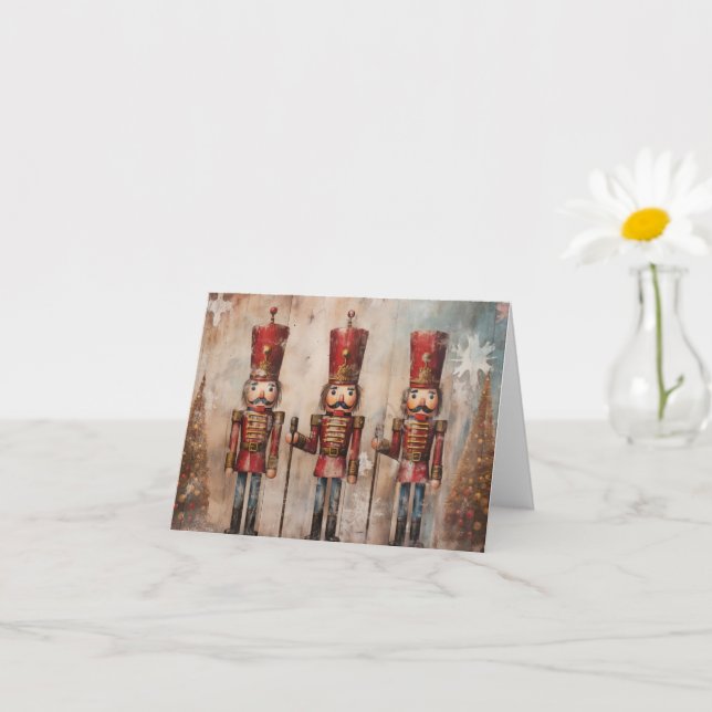 Vintage Nutcracker Soldier  Card (Small Plant)