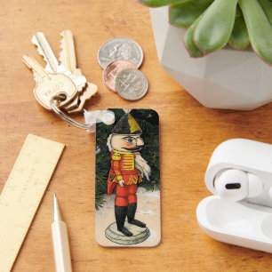 Vintage Nutcracker Under Christmas Tree Keychain