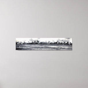 Vintage NYC Skyline Panoramic Photograph (1902) Canvas Print