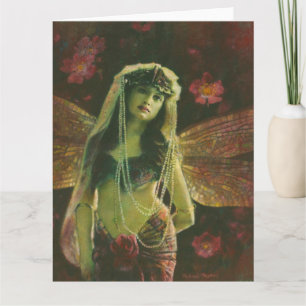 Vintage Nymph Large Greetings Card