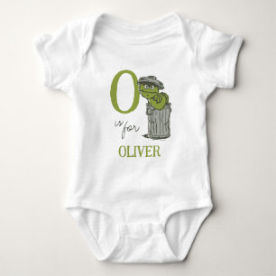 Vintage - O is for Oscar   Add Your Name  Baby Bodysuit