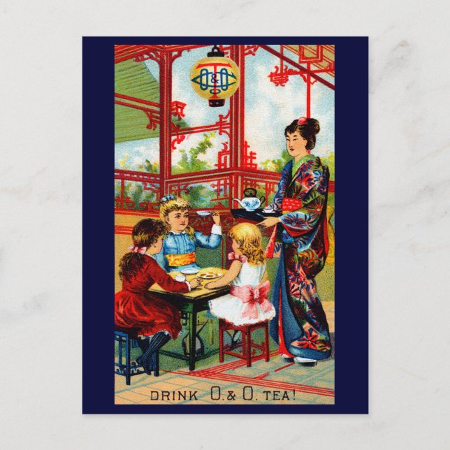 Vintage O&O Tea Postcard (Front)