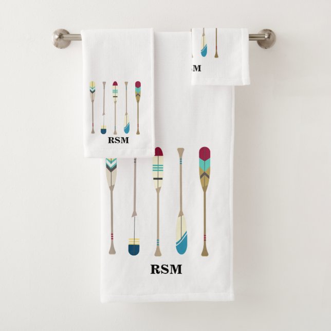 Vintage Oars Bath Towel Set (Insitu)