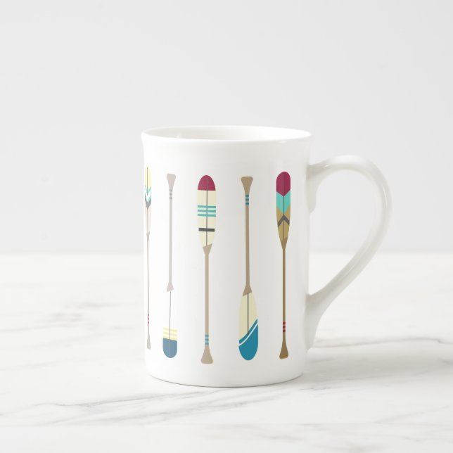 Vintage Oars Bone China Mug (Right)