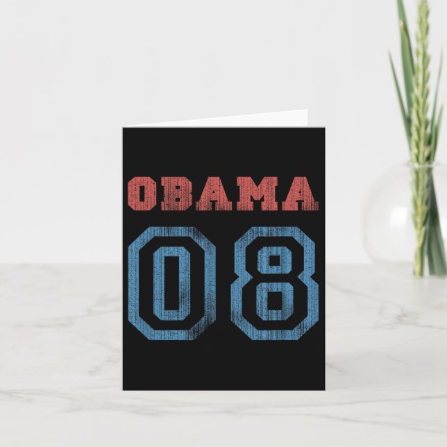 Vintage Obama 08  Card (Front)