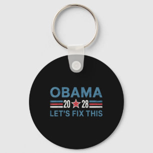 Vintage Obama 2028 Funny Political Patriotic Elect Keychain