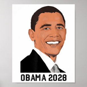 Vintage Obama 2028 Funny Political Patriotic Elect Poster