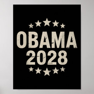 Vintage Obama 2028 Funny Political Patriotic Elect Poster