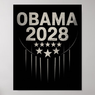 Vintage Obama 2028 Funny Political Patriotic Elect Poster