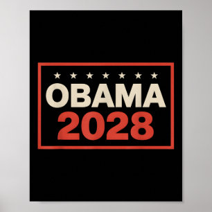 Vintage Obama 2028 Funny Political Patriotic Elect Poster