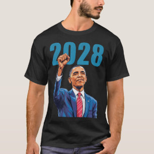 Vintage Obama 2028 Funny Political Patriotic Elect T-Shirt