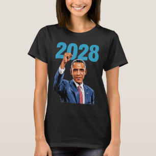 Vintage Obama 2028 Funny Political Patriotic Elect T-Shirt