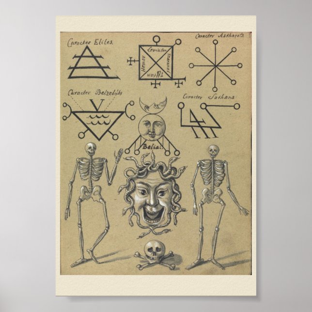 Vintage Occult Symbols Poster (Front)