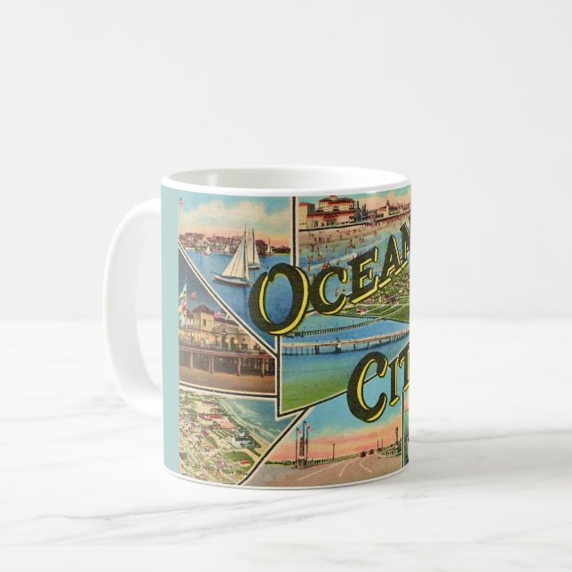 Vintage Ocean City NJ Coffee Mug (Front Left)
